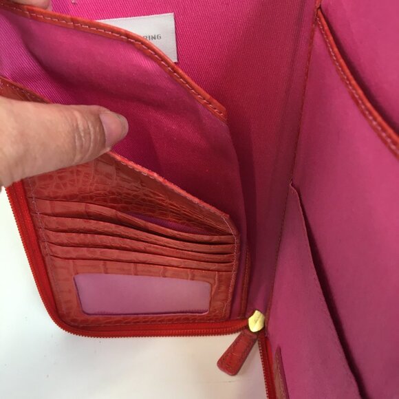 Ann Taylor Loft  Passport Card Organizer Traveling Leather Wallet - Picture 6 of 7